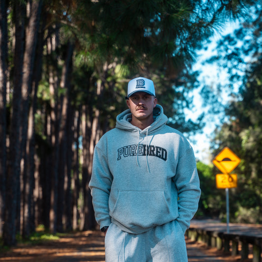 Purebred essential hoodie in grey marle
