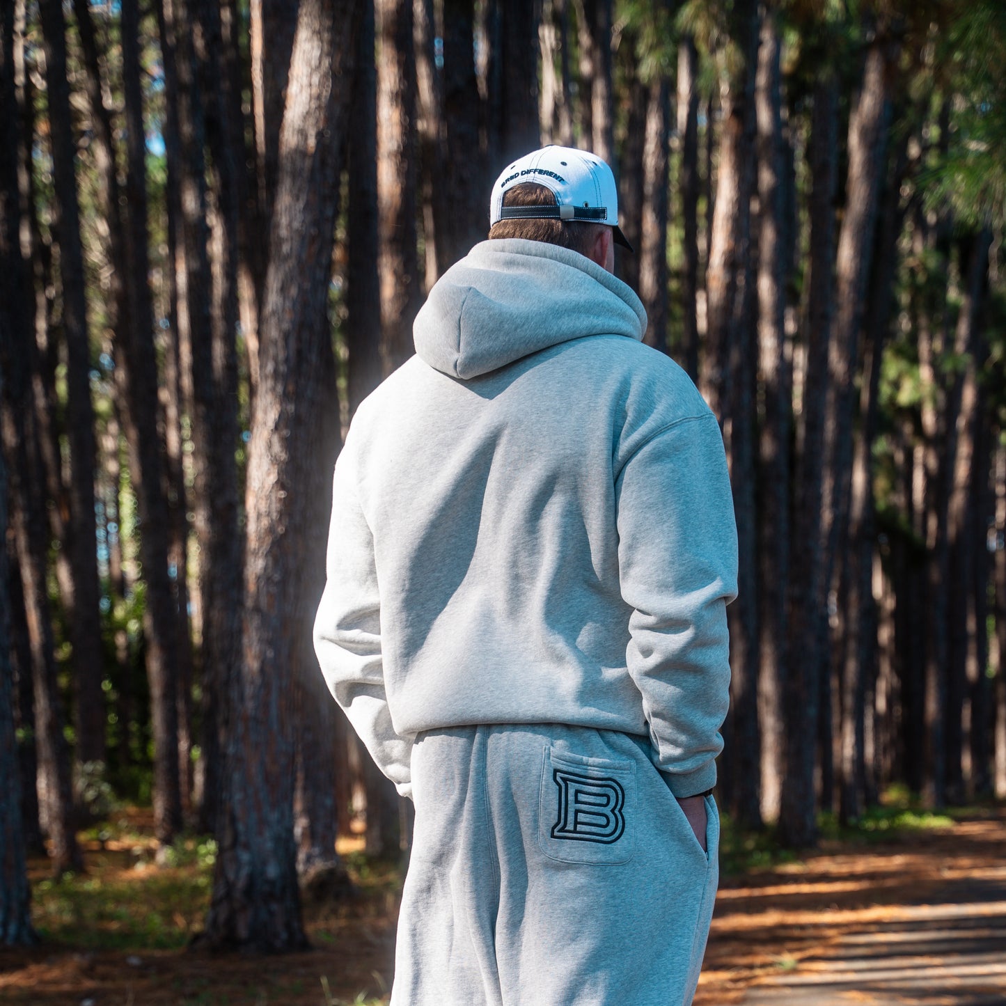 Purebred essential hoodie in grey marle