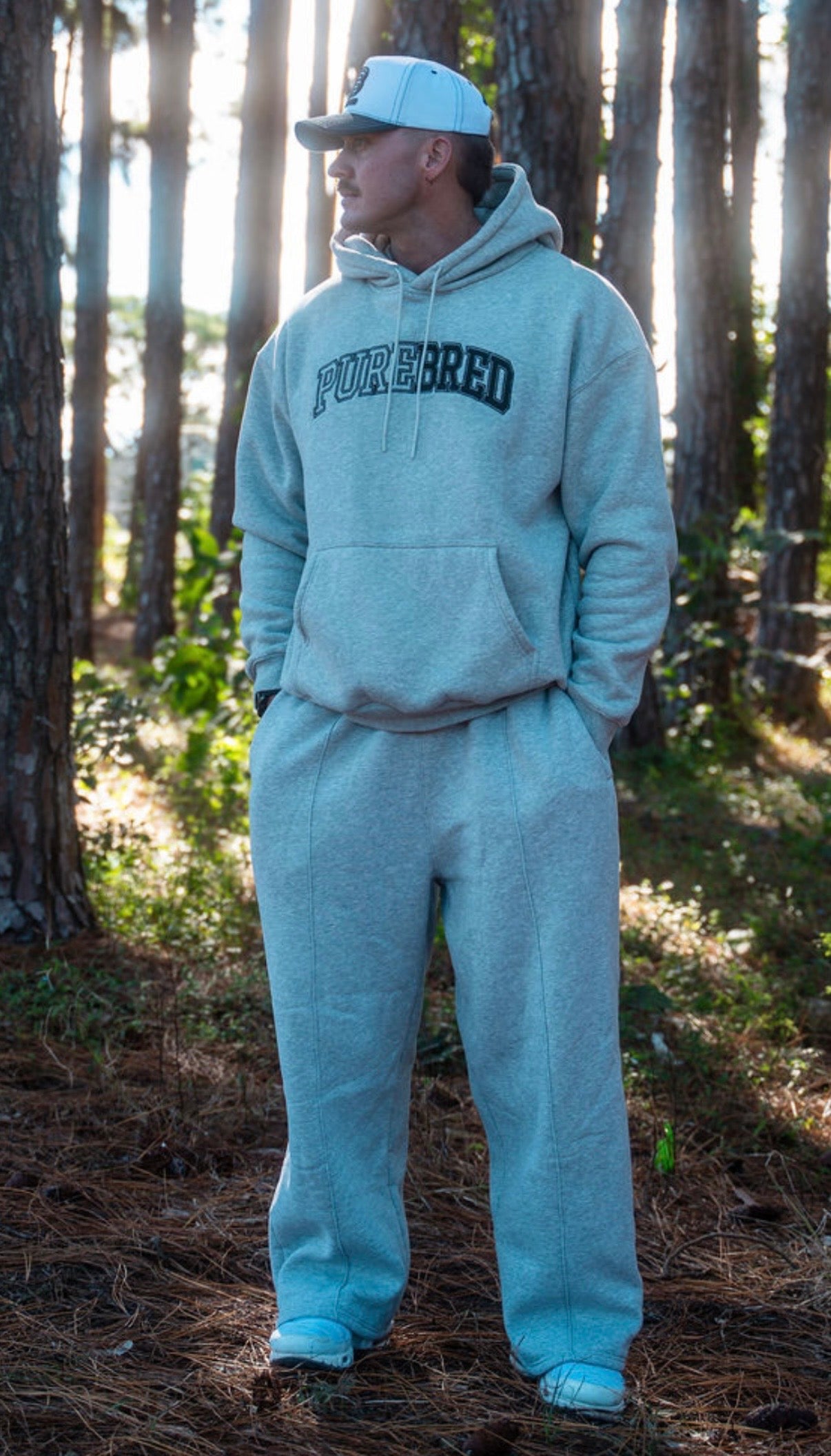 Purebred essential trackpants in grey marle