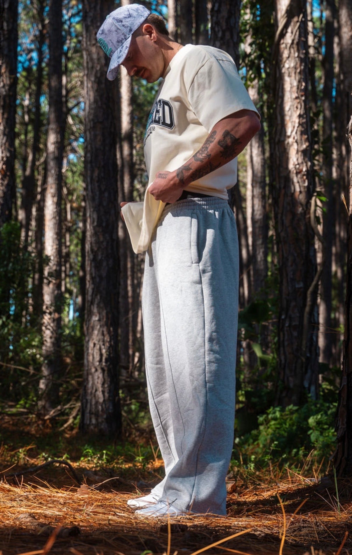 Purebred essential trackpants in grey marle