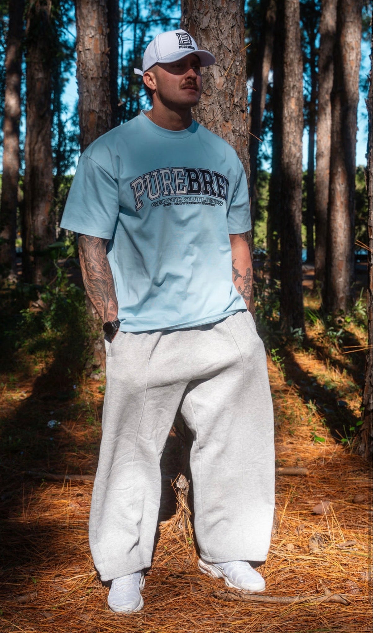 Purebred essential trackpants in grey marle
